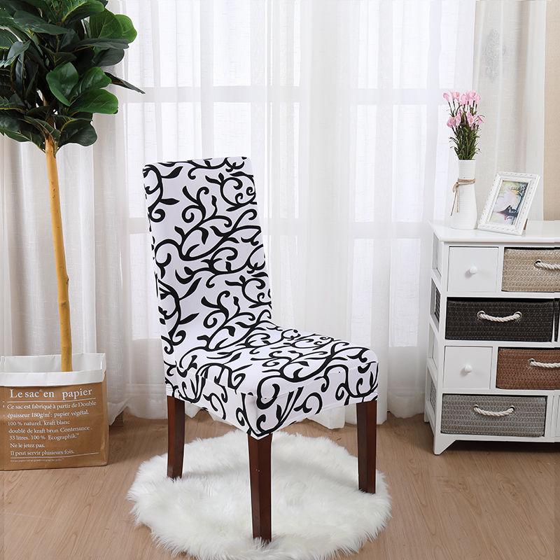 Removable Print Chair Cover Banquet Dining Room Seat Protector Stretch Dining Chair Cover Home Decor