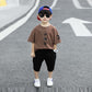 Boy's Suit Short-sleeved Summer Casual and Handsome Korean Version of Children's Sports Two-piece Suit