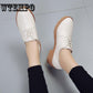 Leather Oxford Shoes Woman Street Brogues  Decoration Moccasins Soft Leather Shoes Flats