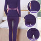Autumn and Winter Warmth Velvet Padded Round Neck Underwear Women's Suit Young Ladies Tight Autumn Clothes Long Trousers Body Shaping
