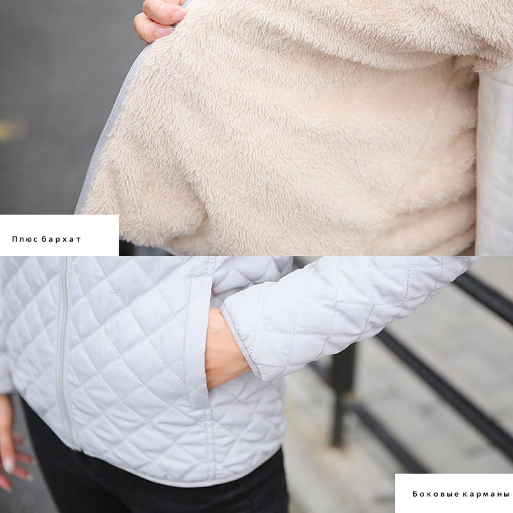Women Hooded Jacket Down Parkas Coat Winter Autumn Fall Outerwear Female Womens Cotton Coats Solid Color Lightweight Black
