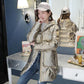 Winter Glossy Down Jacket Korean Thick Hooded Cotton Jacket Solid Color Disposable Mid-length Ladies Down Jacket
