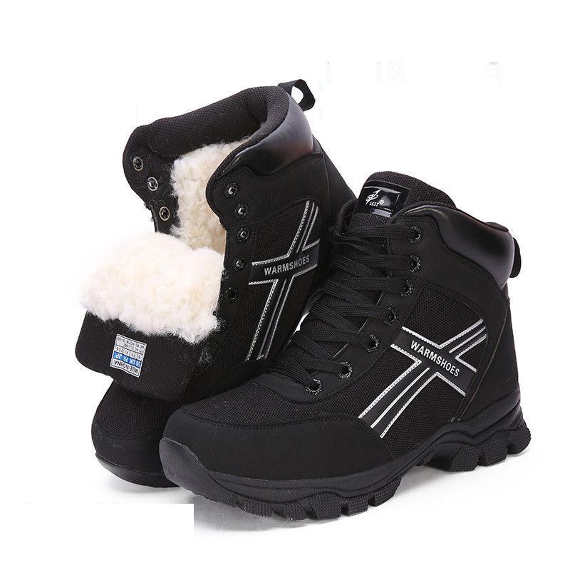 Cotton Shoes Outdoor Wool Cold Boots Fur One Winter Snow Boots Men's High-top Warm Cotton Boots Camouflage
