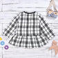 Spring and Autumn  Girl's Clothing Infant Clothing Girl's Plaid Cotton Long Sleeve Children's Clothing
