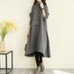 Vintage Turtleneck Sweater Dress Women Autumn Winter Long Bottoming Dress  Loose Asymmetric Knitted Dress Outwear