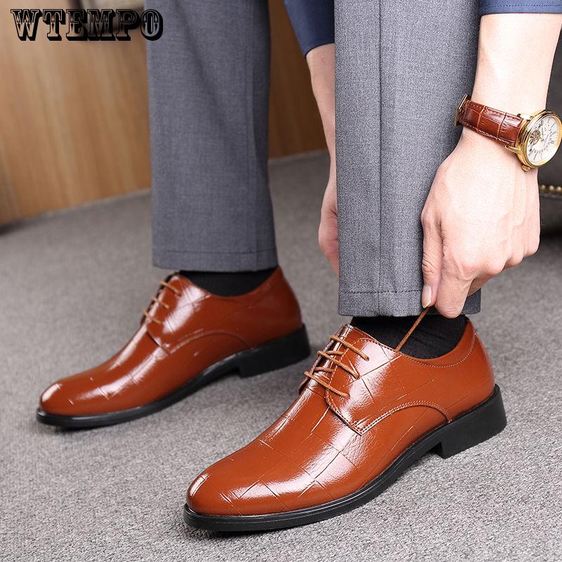 Fashion Men Business Shoes Soft Leather Casual Shoes Brand Men's Leather Shoes Black Footwear