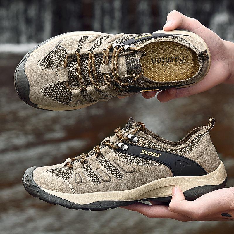 Plus Size 38-46 Men Outdoor Water Sneaker Non Slip Hiking Climbing Aqua Shoes Beach Barefoot Upstream Shoes Wear-resistant Seaside Shoes