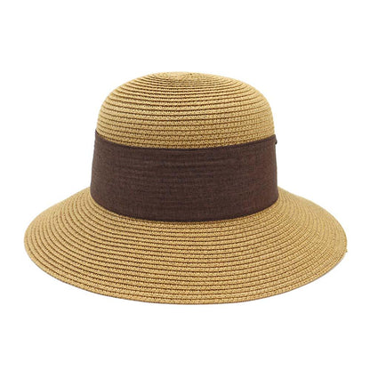 Straw Hat Wide Brimmed Summer Beach Sun Hat for Fashionable Women's Straw Hat