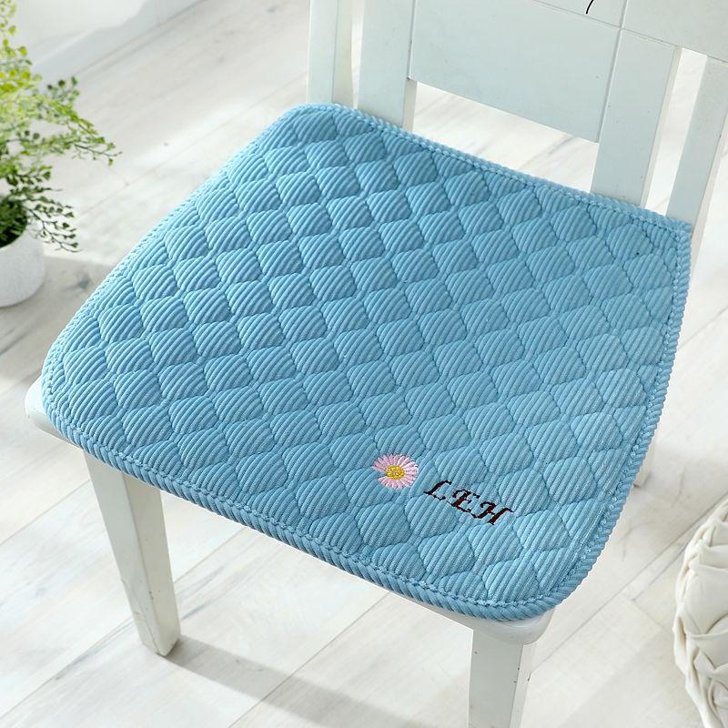 Thicken Chair Cushion Cushion Dining Table Chair Cushion Office Fabric Cushion Bench Seat Dustproof Chair Cover Easy To Clean