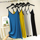 Women's Summer Dress with Korean Version of Simple and Elegant Mid Long A-line Suspender Vest Dress