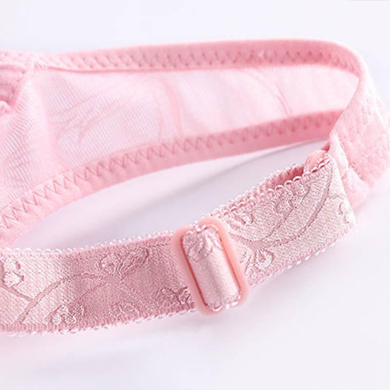 Adjustable Gathered Sexy Lace Bra Seamless No Steel Ring Underwear Ladies Anti-sagging Side Thin Mold Cup Breathable Bra