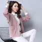 Autumn and Winter Loose Sweater Thick Knitted Cardigan Jacket Short Solid Color Women's Top