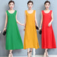 Women's Sleeveless Long Dress Round Neck Casual Loose Party Maxi Dress Bottoming Dress