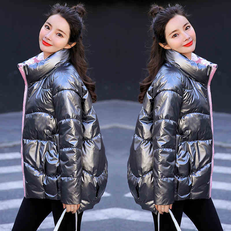 New Winter Parka Coat Women's Coat Smooth Down Cotton Coat Casual Thick Warm Coat Women's Parka Coat Cotton Coat