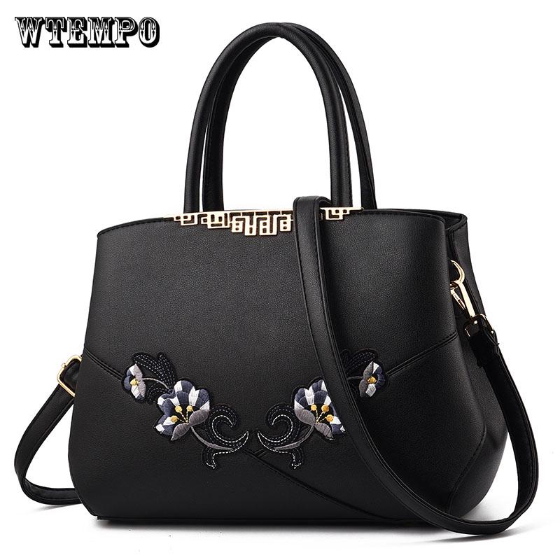 Handbag Women PU Leather Large Capacity Handbag Ladies Message Shoulder Bag