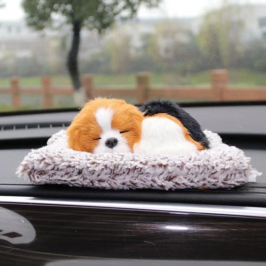 Cute Stuffed Simulation Animal Doll Sleeping Dogs Toy Sounding Toys Lovely Kids Soft Plush Birthday Gifts