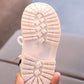 Children's Martin Boots Girls Autumn Little Fresh Sewing Flowers Princess Boots Children Solid Color Casual Short Boots