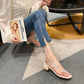 Summer Sandals Women Mid-heel Sandals Transparent Rhinestone Butterfly Sandals Female Temperament Retro All-match Shoes Comfortable and Wear-resistant