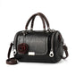 Top-handle Bag Women Handbag Retro Leather Shoulder Handbag Portable Pillow Bag with Rose Pendant