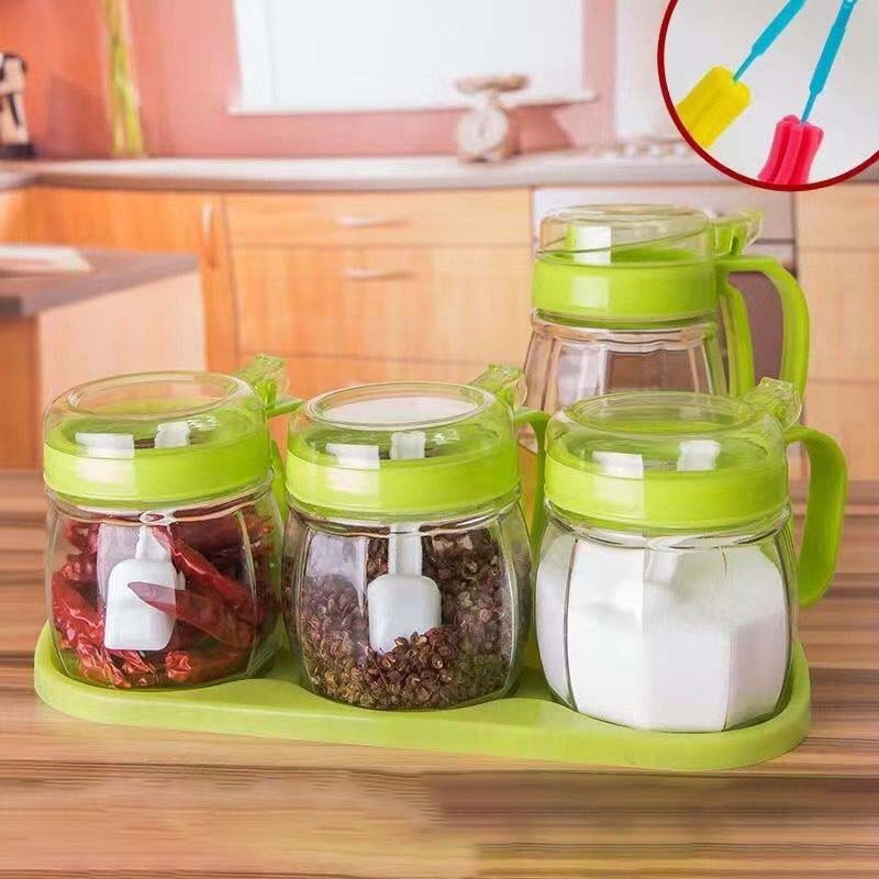 Kitchen Glass Storage Box Home Seasoning Storage Box