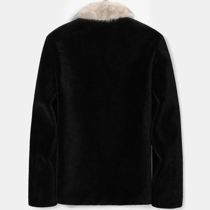 Men's Winter Fur Men's Jacket Imitation Mink Lapel Jacket Fur One Leather Jacket Men's Short Jacket
