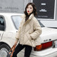 Down Jacket Women's Casual All-match White Velvet Stand-up Collar Jacket To Keep Warm