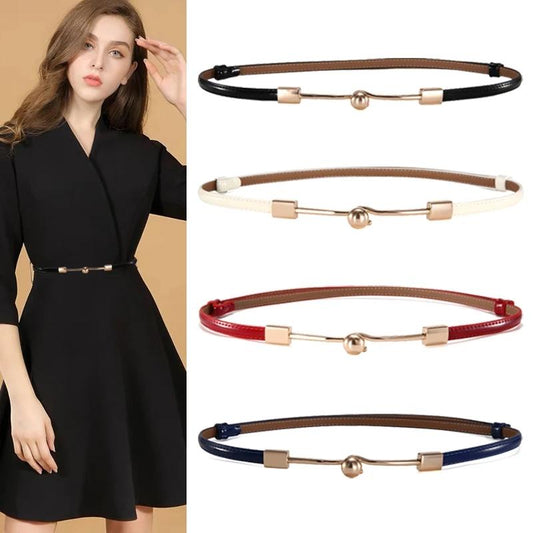 Women's Sweater Skirt Belt Girls Leather Cool Thin Belt Dress Waist Chain Ladies Decorative Belt