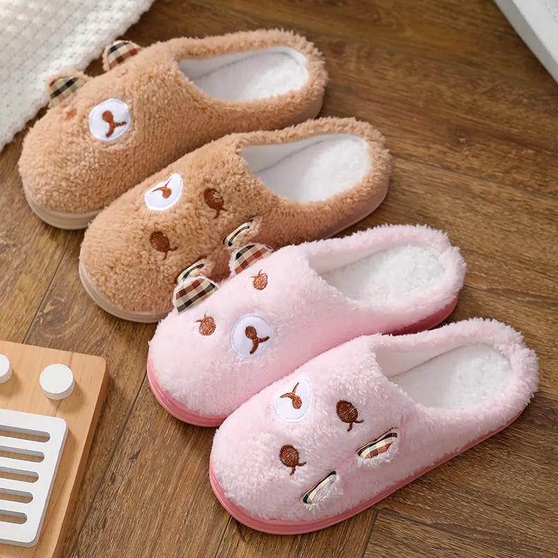 Couple Cotton Slippers Autumn and Winter Cotton Slippers Men and Women Cute Slippers