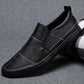 Plus Size 38-44 Summer Men Leather Sneakers Comfortable Deodorant Running Basketball Shoes Breathable Shockproof Non-slip Black Shoes