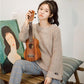 Autumn European and American Style Sweater Fashion Casual Knitted Sweater Loose and Versatile Young Women's Top