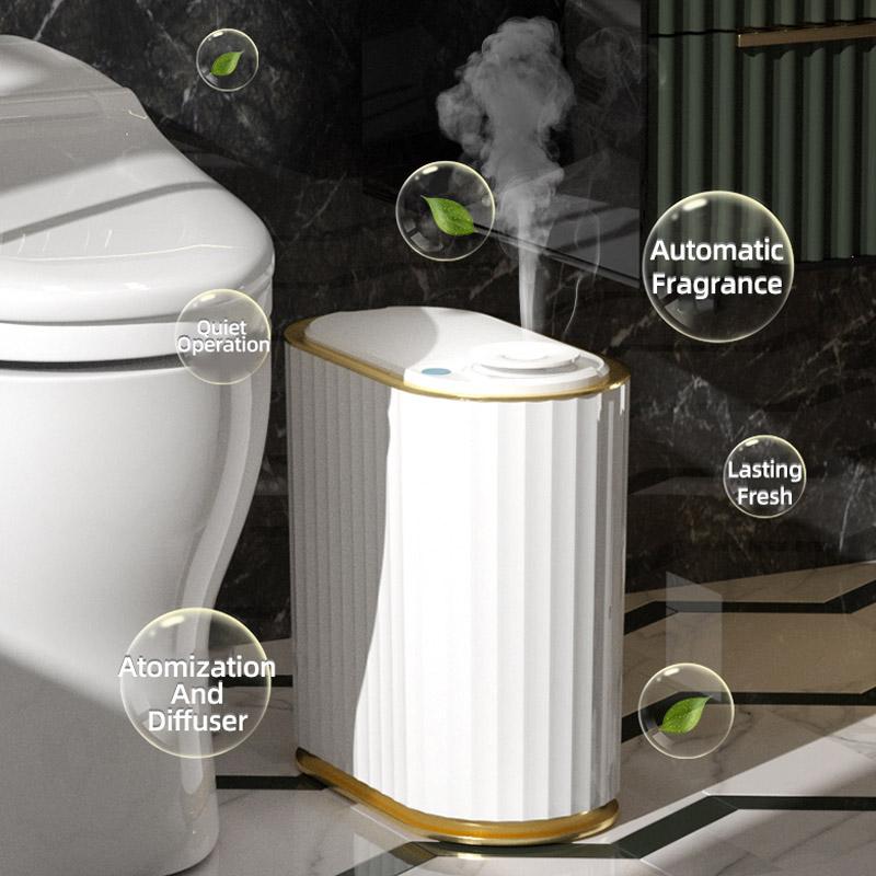 Toilet Intelligent Sensor Trash Can with Aromatherapy Automatic Household Toilet Paper Bucket Narrow Gap Light Luxury Electric