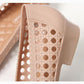 Sandals Ladies Hollow Soft Sole Casual Wear Hole Shoes Shallow Mouth Work Non-slip Beach Slope Heel Sandals and Slippers