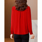 Rhinestone Chiffon Shirt Women's Long-sleeved Shirts Spring and Autumn Solid Color Lapel Mesh Blouse Temperament Button Up Lantern Sleeves Casual Tops
