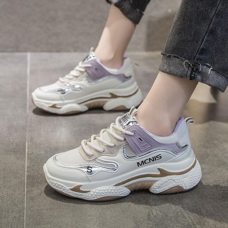 Summer Mesh Breathable Daddy Shoes Female Korean Version of The Wild Student Sports Shoes Super Fire Running