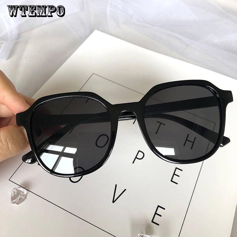 WTEMPO Sunglasses Female Retro Harajuku Style Sunglasses Female Round Face UV Protection