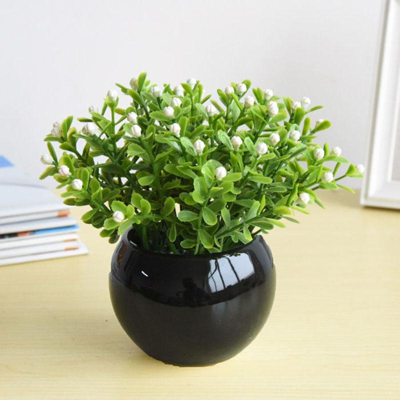 Simulation Green Plant Small Potted Bonsai Home Living Room Furnishings Indoor Desk Decoration Mini Fake Flower Potted Plants
