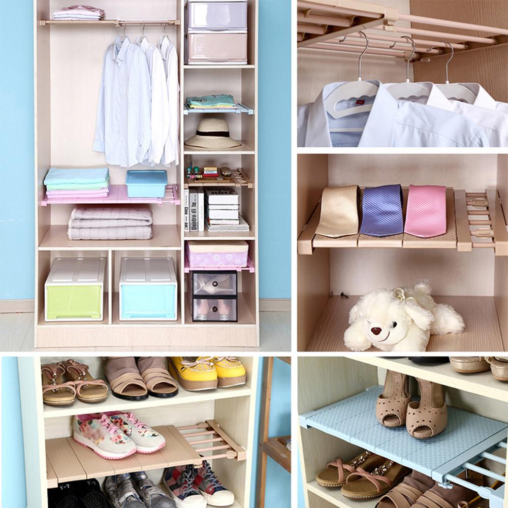 Adjustable Closet Organizer Storage Shelf Wall Mounted Kitchen Rack Space Saving Wardrobe Decorative Shelves Cabinet Holders