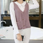 V-neck Waistcoat Fashion Vest Spring and Autumn Loose Knit Cardigan All-match Short Fashion Top