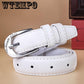 Fashion leather belts for women stitching up thin belt woman Pin buckle strap female High quality