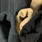 Embroidered Half High Collar Plus Velvet Padded Sweater Men's Winter Warm Loose Solid Color Base Coat