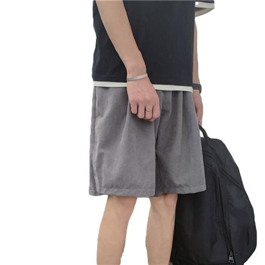 Boys Sports Running Casual Five-point Pants Beach Holiday Style Shorts Loose Solid Color Simple Straight Leg Pants Shorts