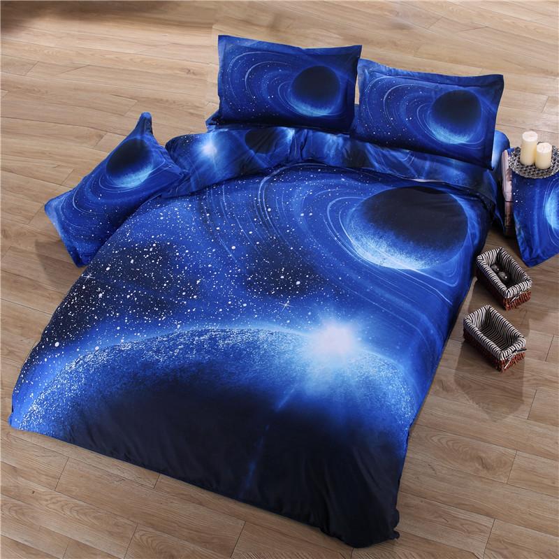 3D Creative Starry Sky Bedding Net Red Personality Realistic Four-Piece Set Double Student Bedding
