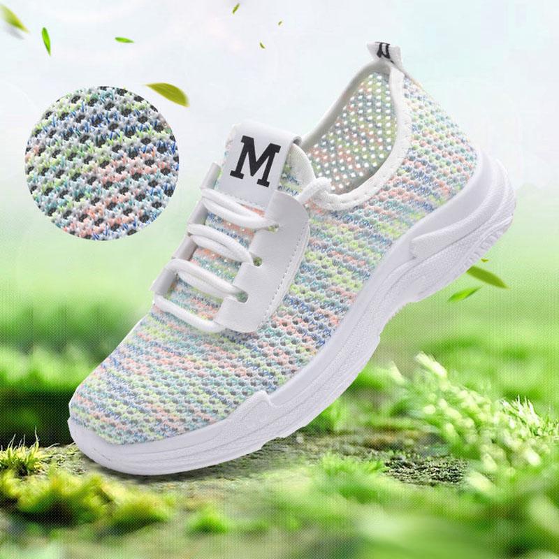 Women Flat Shoes Knit Woman Casual Slip on Vulcanized Shoes Female Mesh Soft Breathable Women's Footwear for Ladies Sneaker