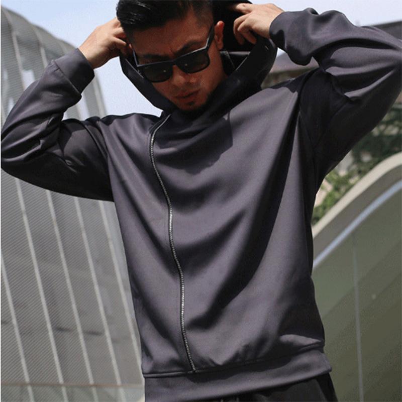 Men's Top Pullover Sports Sweater Young Men's Solid Color Jacket Running Fitness Clothes Trend