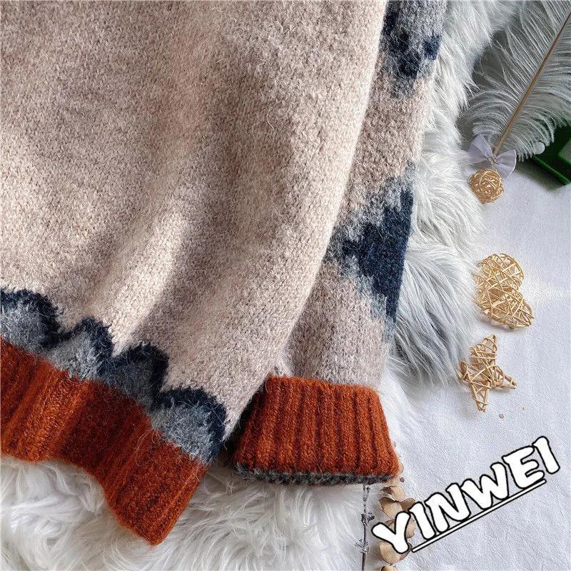 Sweater Women's Winter Thickening Loose and Lazy Wind Autumn and Winter Foreign Style Japanese Pullover Bottoming Sweater