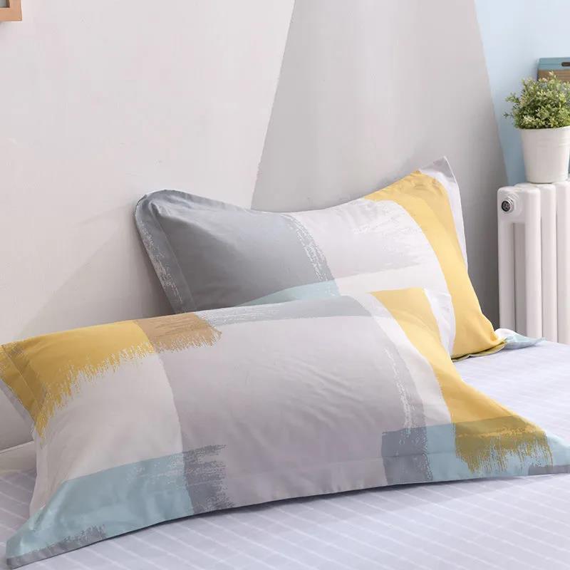 100% Cotton Pillow Case A Pair of Double Bed Bedding Pillow Case 48*74cm Pastoral Style