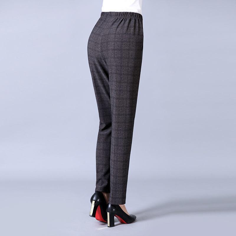 Middle-aged and Elderly Women's Trousers Large Size Loose Straight Leg Pants Mother Elastic High Waist Casual Pants Grandma Stretch Trousers