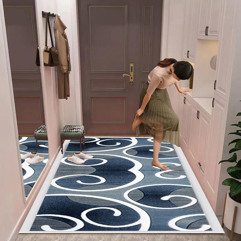 Entering Pad Easily Cleaning Entry Mat Geometric Pattern Pedal Door Hall Carpet Kitchen Floor Mats Pad 100 * 120/80 * 150cm Light Luxury