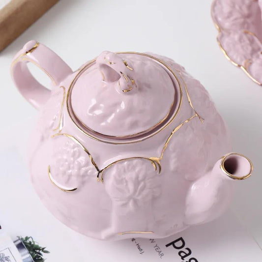 Coffee Cup Flower Teacup Set Household Small Luxury European Style British American Simple Ins Drinking Cup Nordic High-end