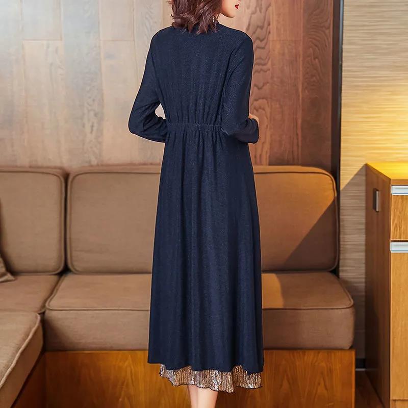 2021 Spring and Autumn Outer Wear Cardigan Women's Thin Coat Mid-length Temperament All-match Outer Wear Long-sleeved Cardigan